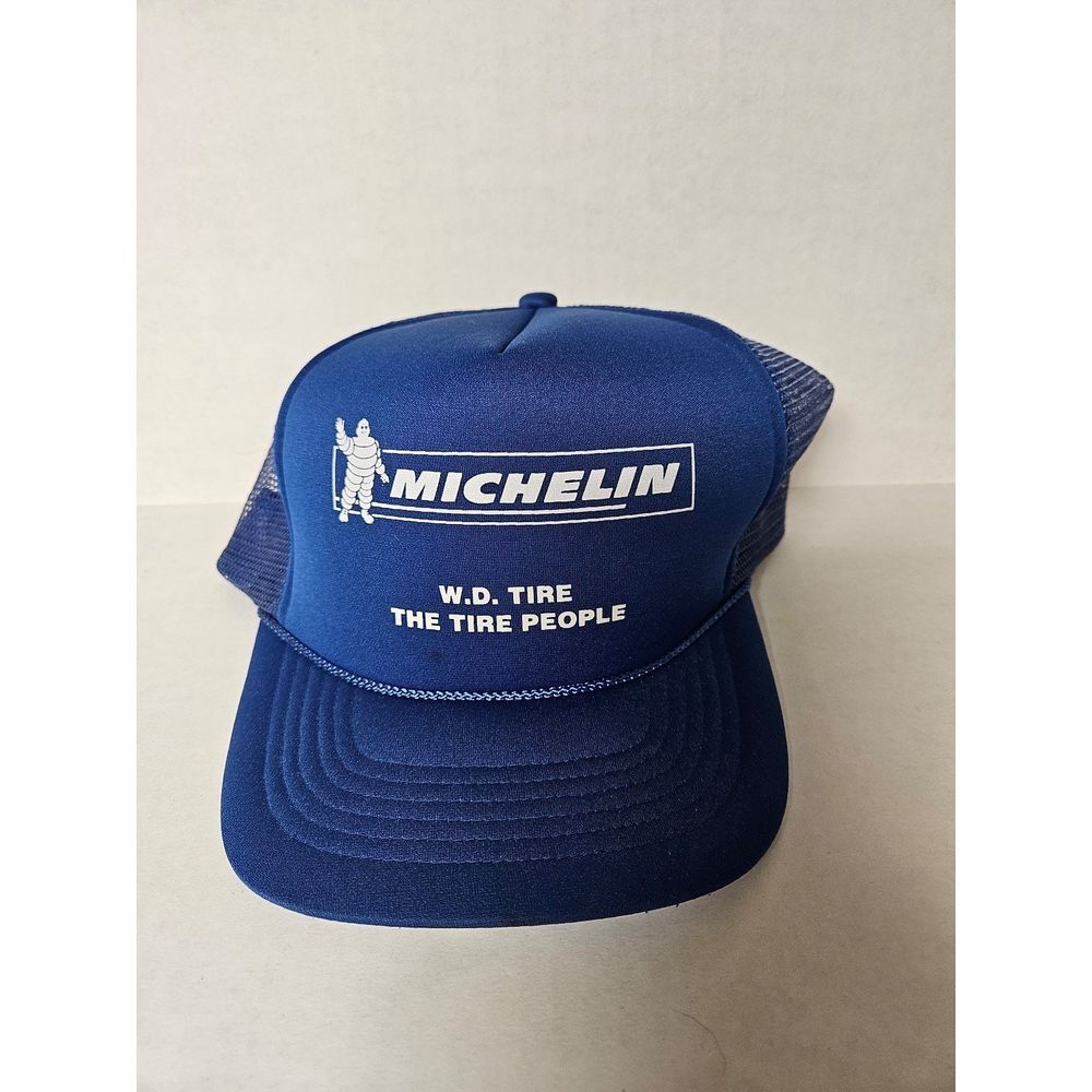 Vintage Michelin Blue Trucker Rope Hat